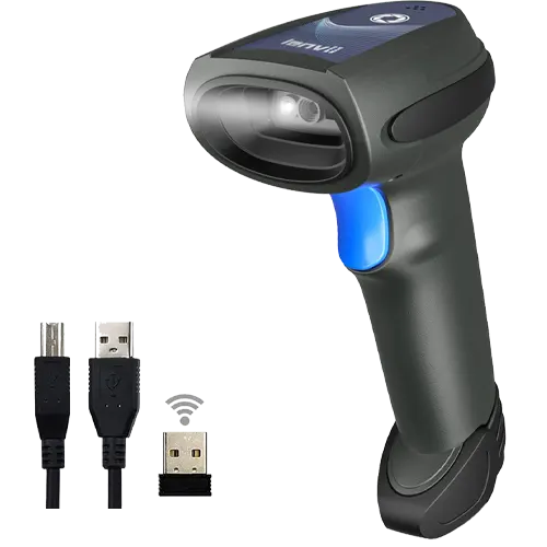 LENVII CW200 Bluetooth 2D Barcode Scanner Wireless Barcode Reader 3 in 1